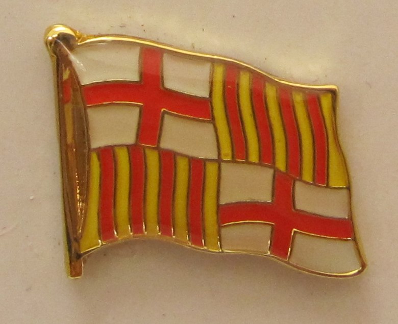 Pin Anstecker Flagge Fahne Barcelona Flaggenpin Button Badge Flaggen Clip Anstecknadel