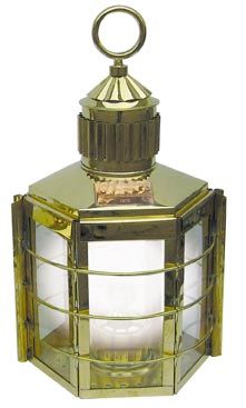 Clipper-Lampe Schiffslampe elektrisch 33cm Messing Clipperlampe