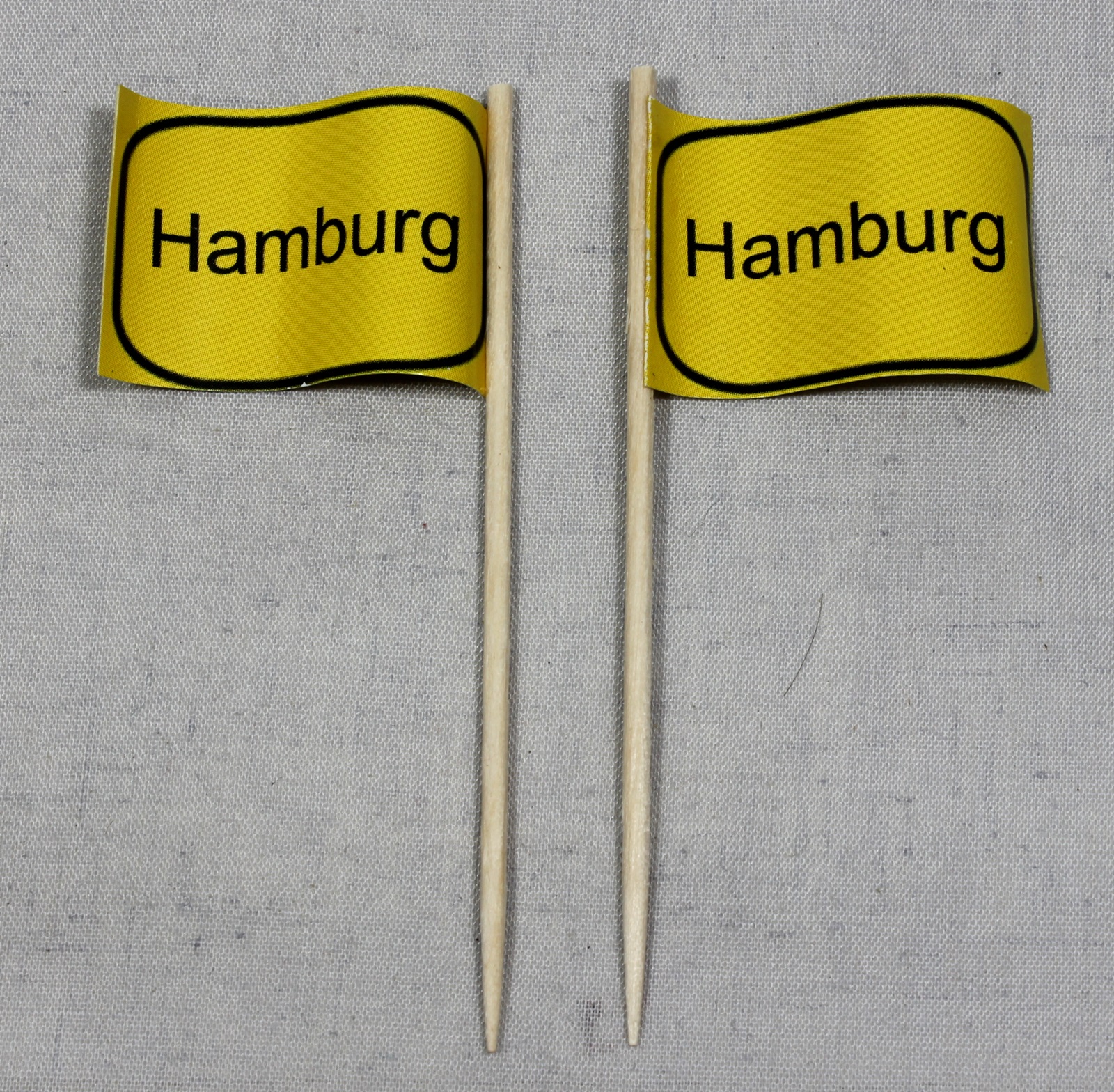 Party-Picker Flagge Ortsschild Hamburg Papierfähnchen in Spitzenqualität 50 Stück Beutel