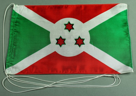 Tischflagge Burundi 25x15 cm optional mit Holz- oder Chromständer Tischfahne Tischfähnchen