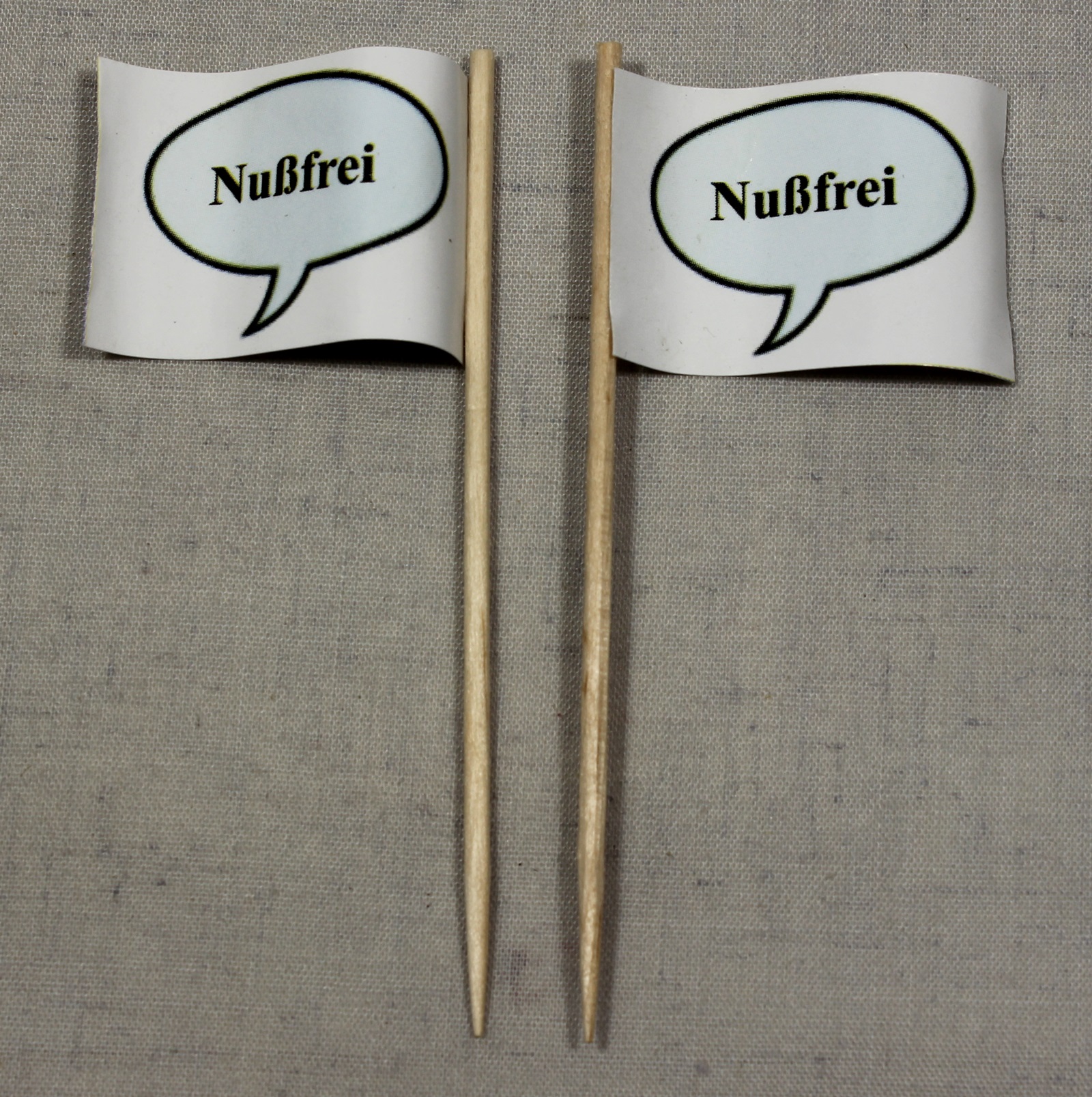 deko-picker-nussfrei Party-Picker Flagge Nußfrei Papierfähnchen in Spitzenqualität 50 Stück Beutel