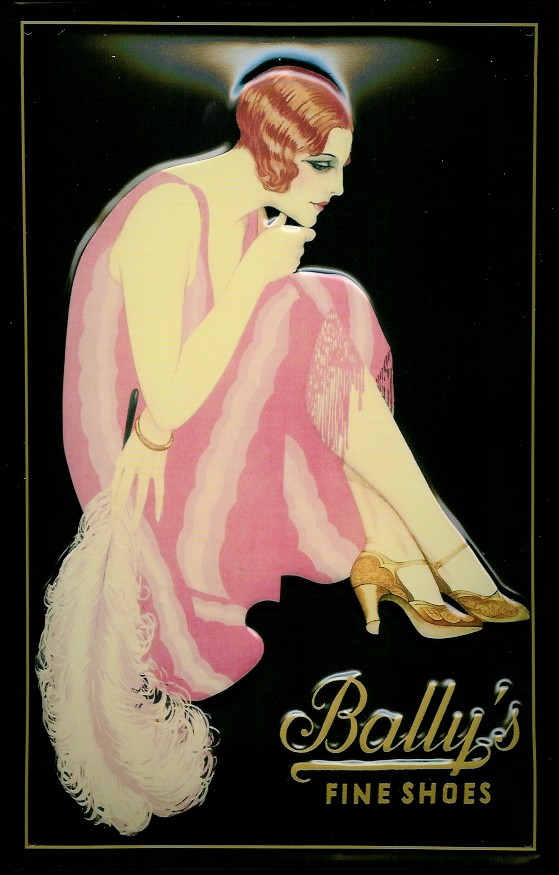 P-4039-Bally-Shoes Blechschild Nostalgieschild Bally´s Fine Shoes Schuhe