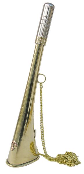 Nebelhorn ca. 23 cm mit Kette Signalhorn Horn Fanfare Stadionhorn Tröte