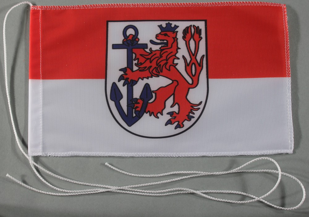 Tischflagge Düsseldorf Stadtflagge 25x15 cm optional mit Holz- oder Chromständer Tischfahne Tischfäh