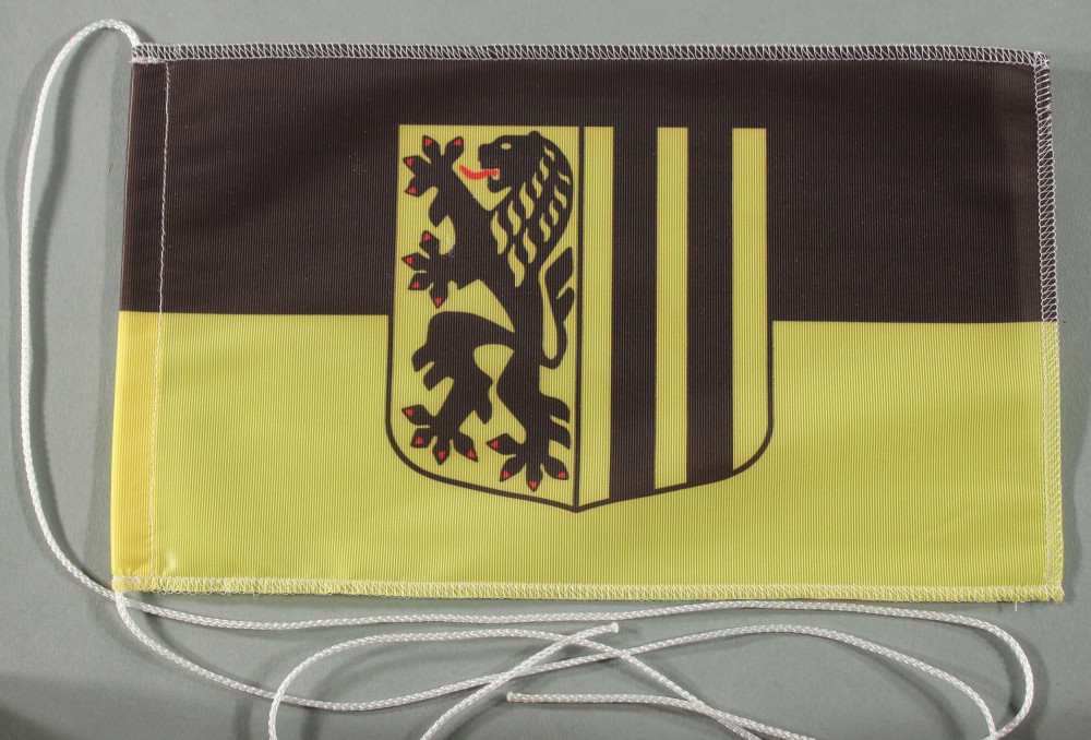 Tischflagge Dresden Stadtflagge 25x15 cm optional mit Holz- oder Chromständer Tischfahne Tischfähnch