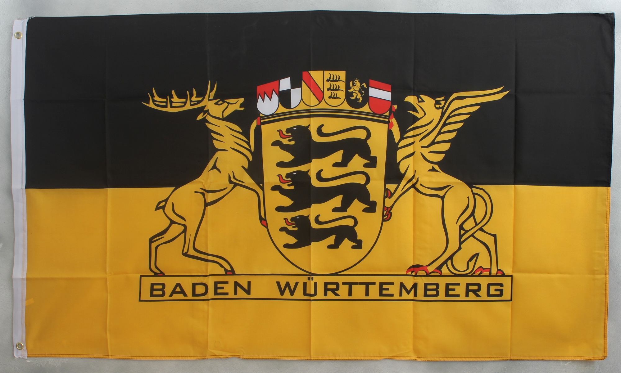 Flagge Fahne Baden Württemberg mit Text