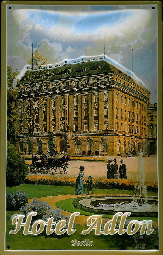 Blechschild Nostalgieschild Adlon Hotel Berlin DDR Ostalgie Schild Souvenir