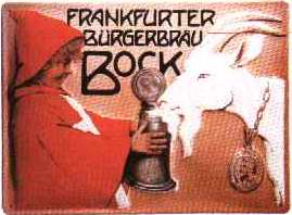 Blechschild Frankfurter Bürgerbräu Bock Bier retro Schild Werbeschild