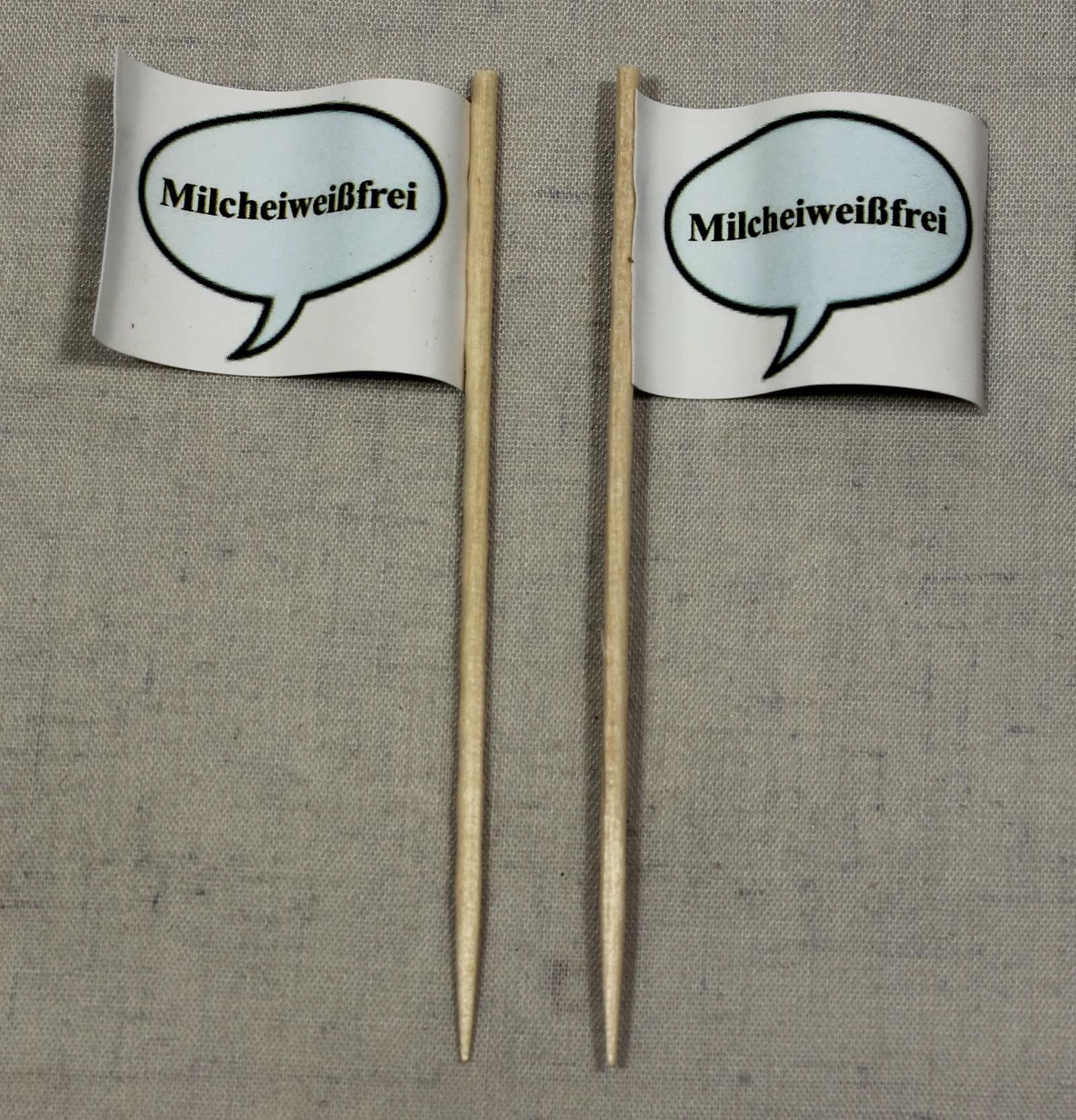 deko-picker-milcheiweissfrei Party-Picker Flagge Milcheiweißfrei Papierfähnchen in Spitzenqualität 50 Stück Beutel