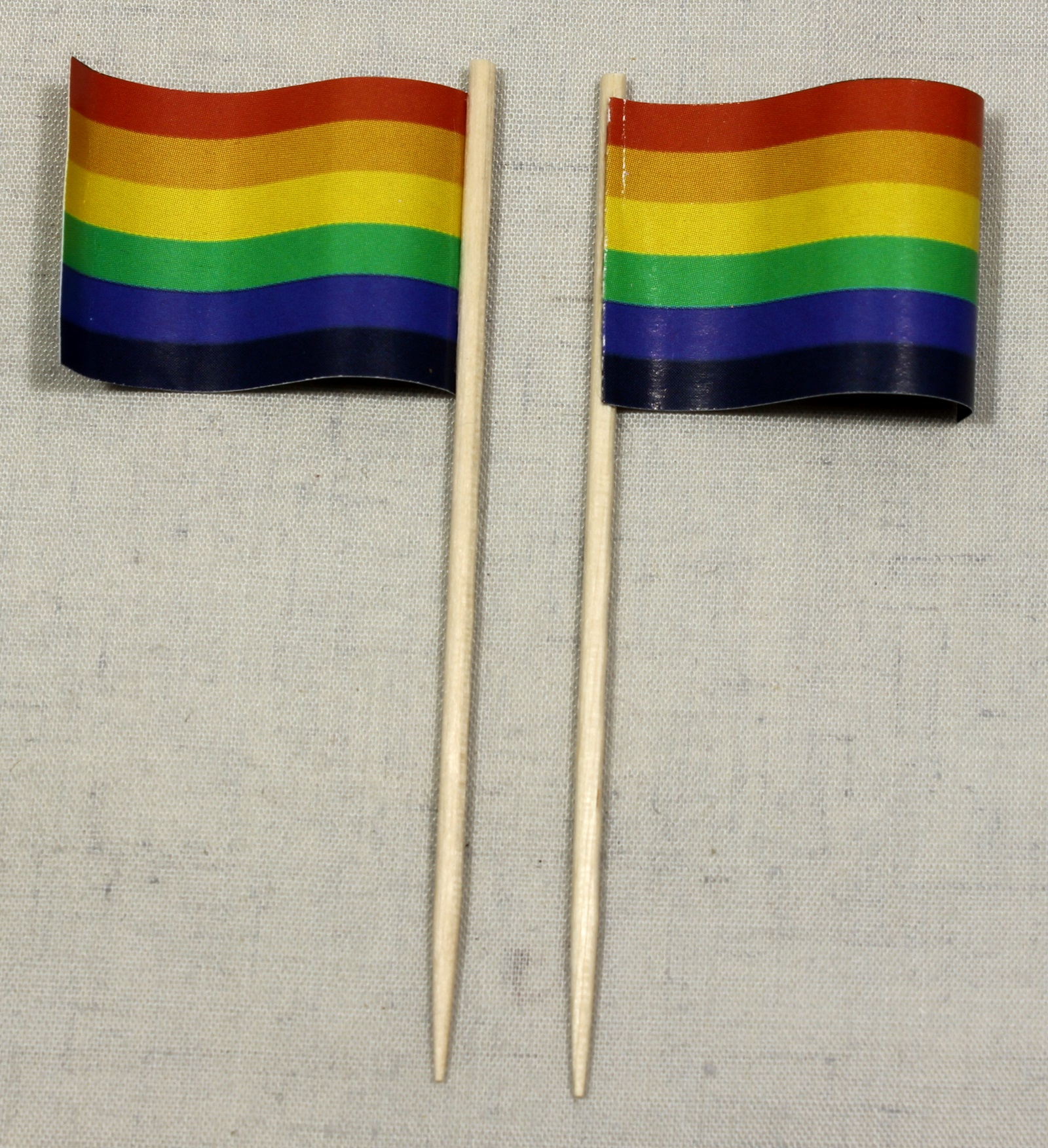 Party-Picker Flagge Regenbogen Papierfähnchen in Spitzenqualität 50 Stück Beutel