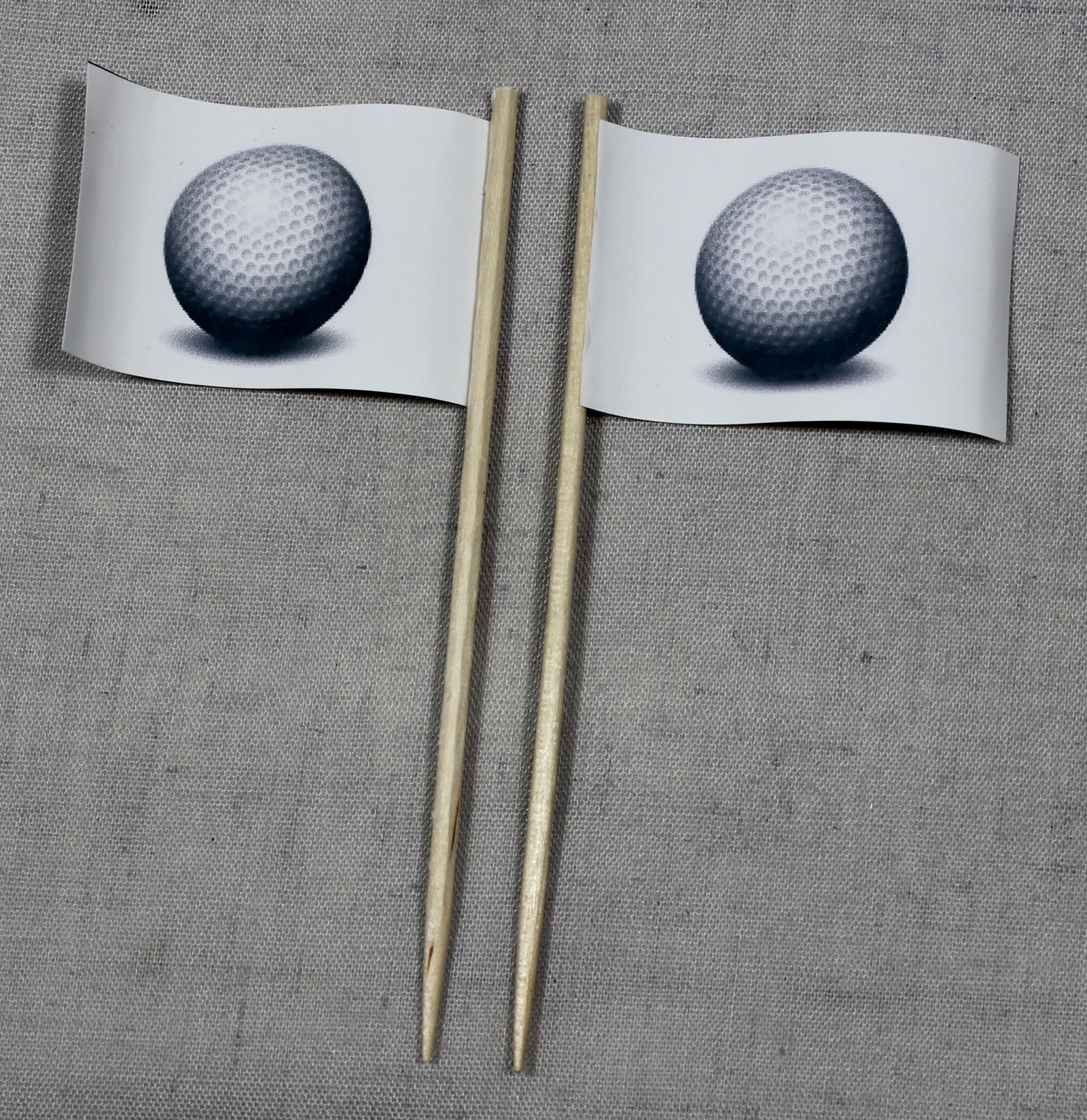 Party-Picker Flagge Golfball Golf Papierfähnchen in Spitzenqualität 50 Stück Beutel