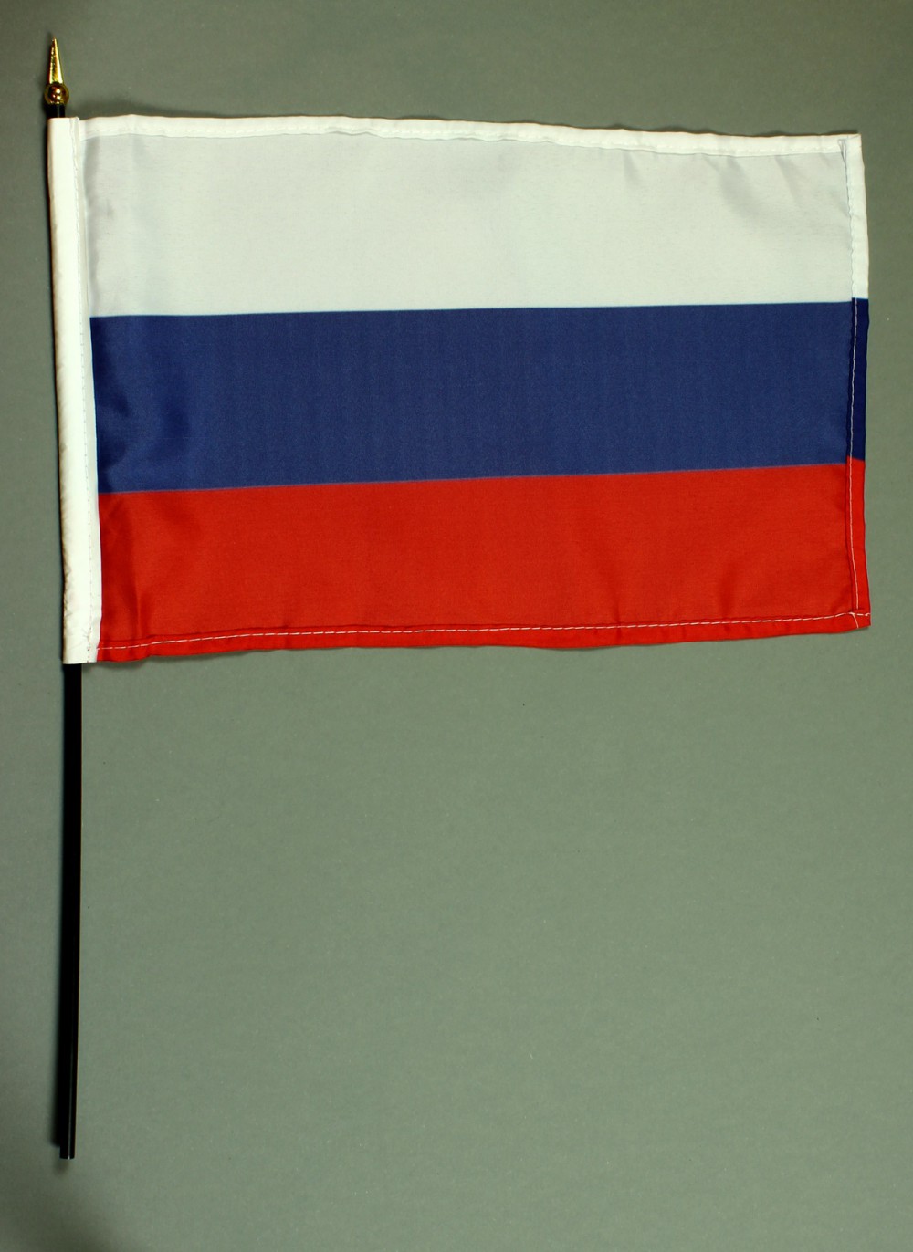 Tischflagge Russland 20x30 cm optional mit Tischflaggenständer aus Mahagoni Holz