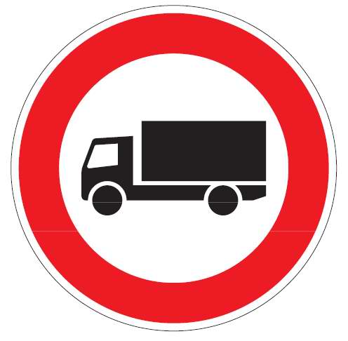 k2530020 Verkehrsschild / Verkehrszeichen Verbot für Kraftfahrzeuge über 3,5 t  600 mm rund Aluminium reflekt