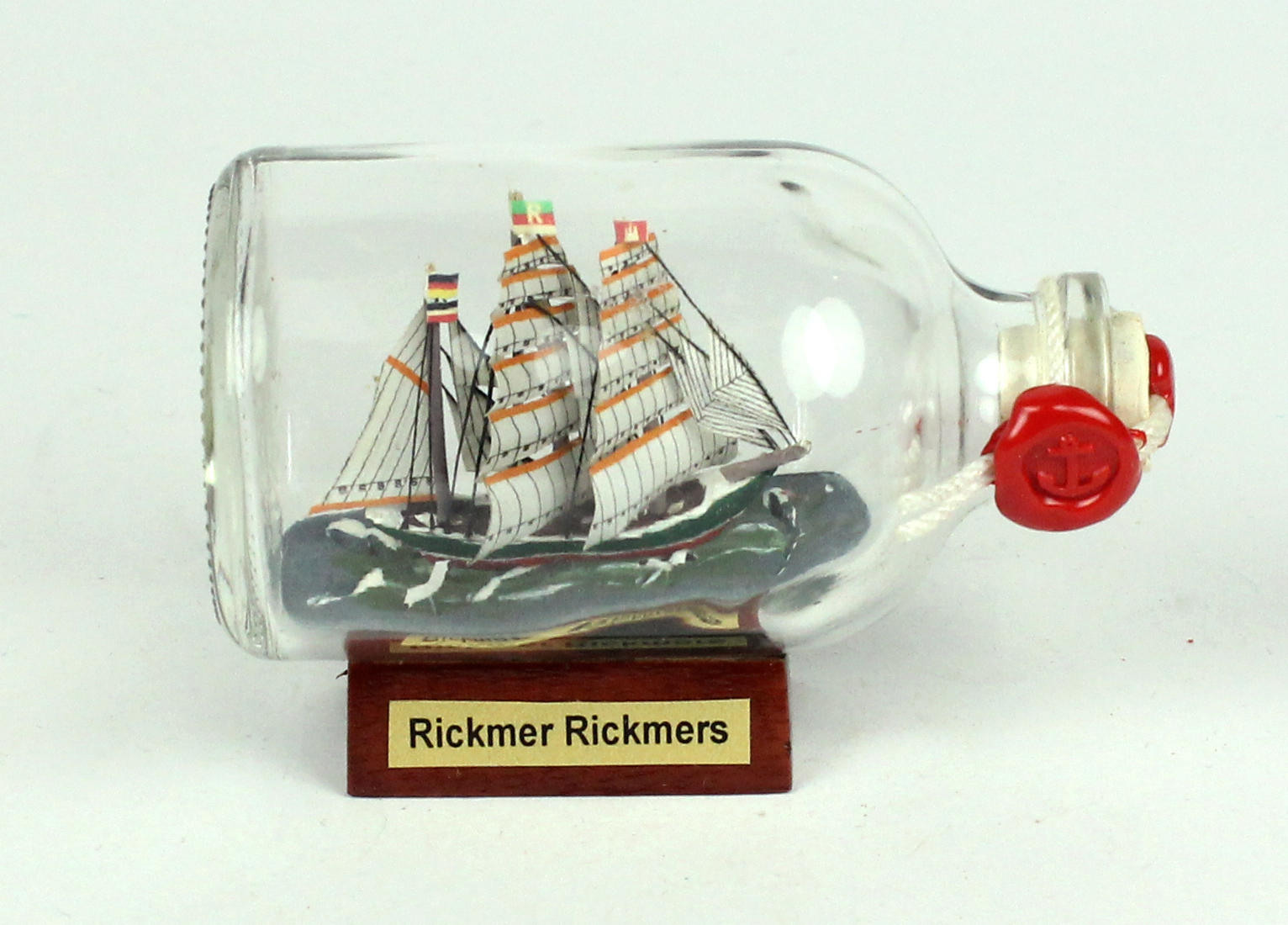 Rickmer Rickmers Mini Buddelschiff 50 ml ca. 7,2 x 4,5 cm Flaschenschiff