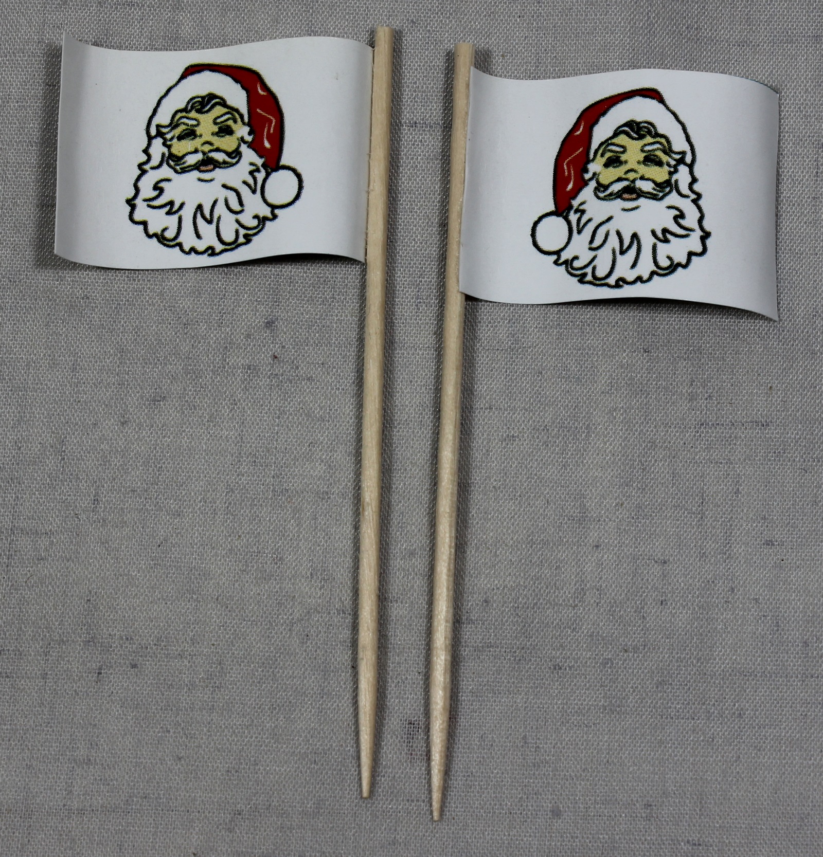 Party-Picker Flagge Weihnachten 4 Weihnachtsmann Papierfähnchen in Spitzenqualität 50 Stück Beutel