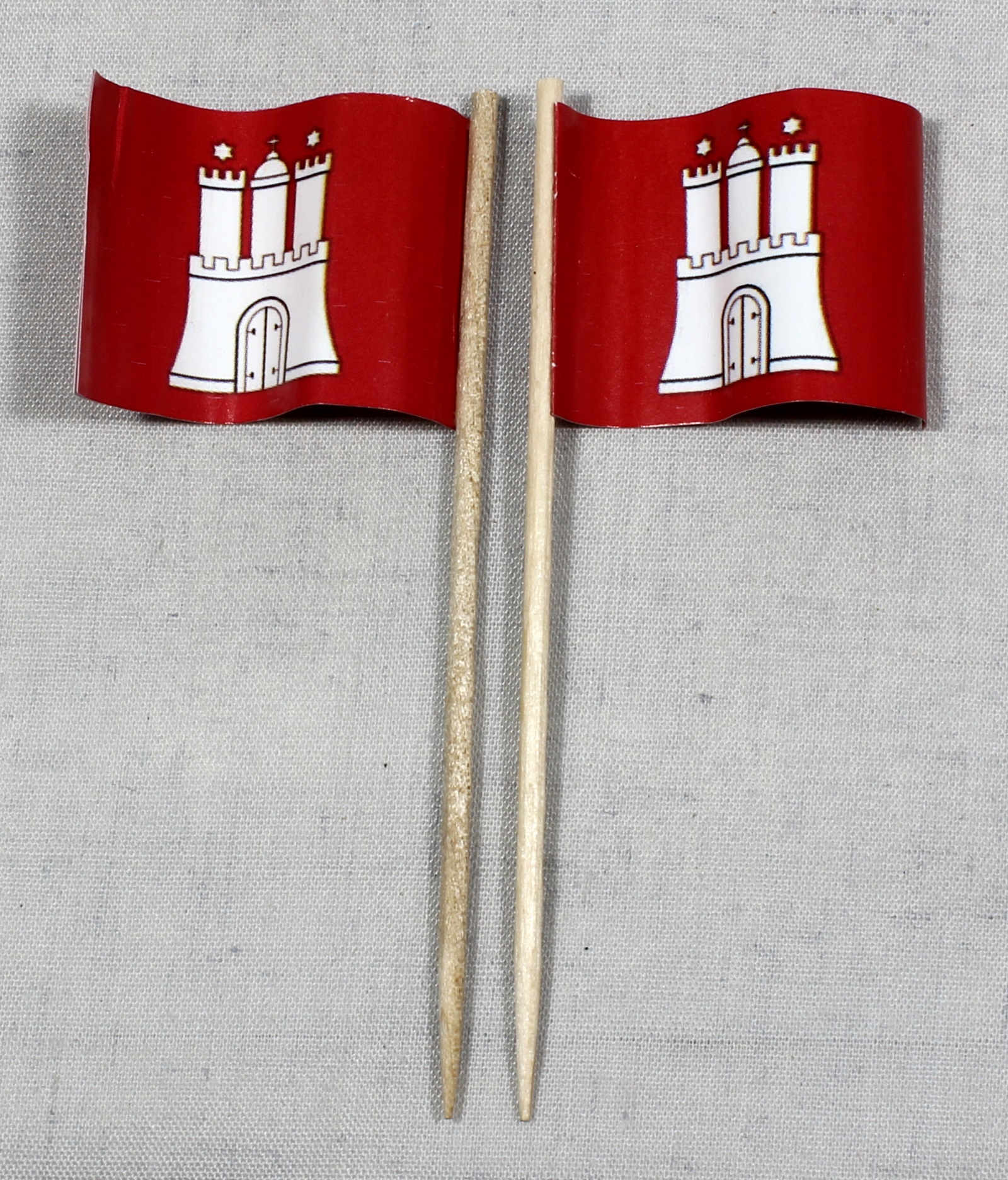 deko-picker-hamburg Party-Picker Flagge Hamburg Papierfähnchen in Spitzenqualität 50 Stück Beutel