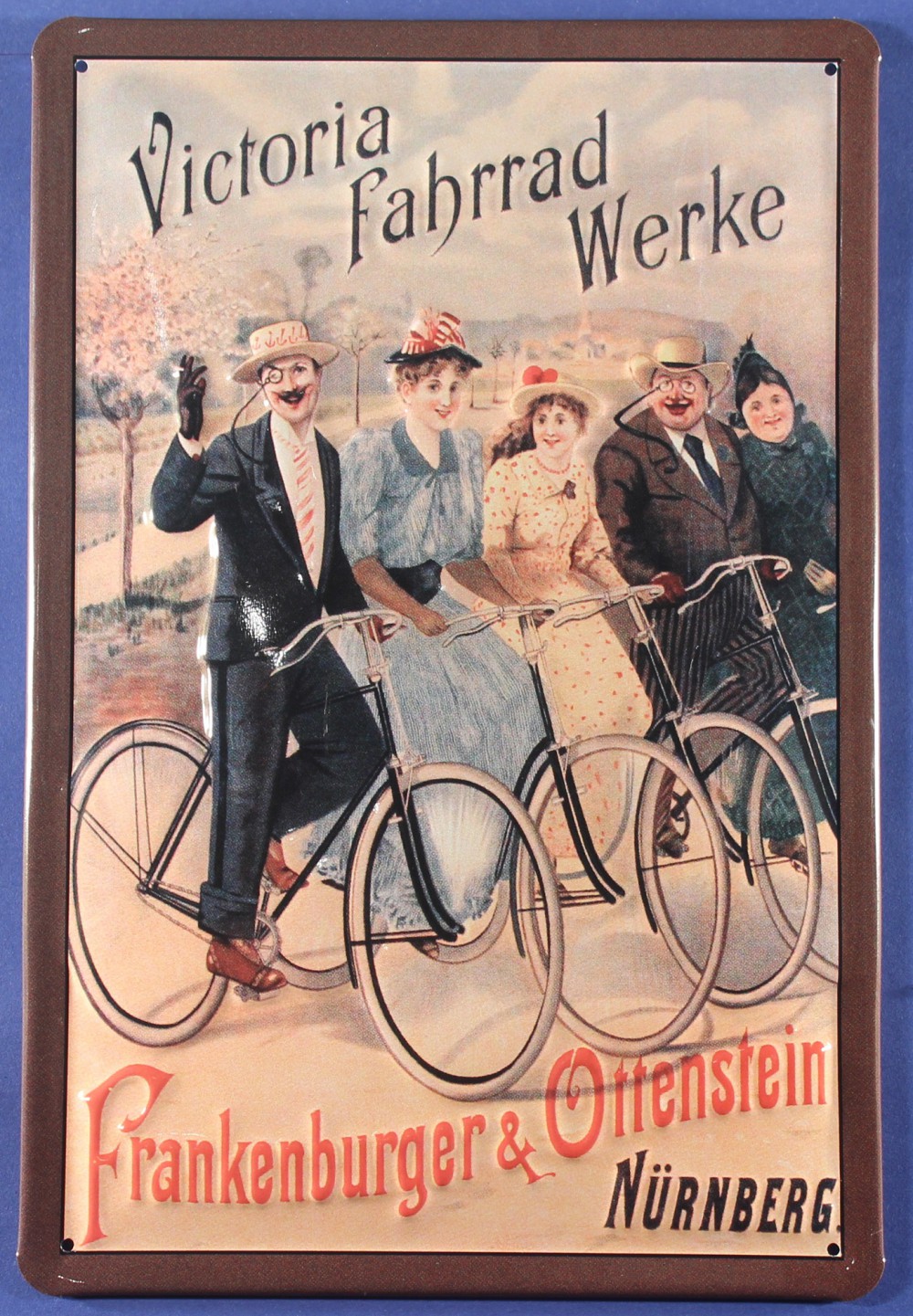 victora-fahrrad-werke-blechschild Blechschild Victoria Fahrrad Werke Nürnberg Nostalgieschild Schild