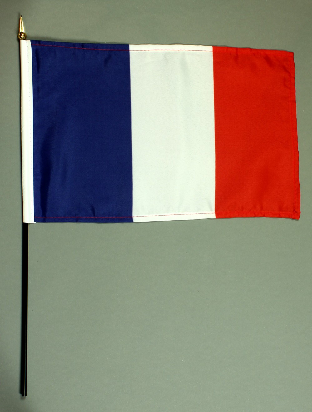 Tischflagge Frankreich 20x30 cm optional mit Tischflaggenständer aus Mahagoni Holz