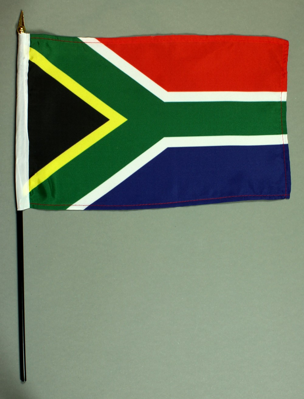 Tischflagge Südafrika 20x30 cm optional mit Tischflaggenständer aus Mahagoni Holz