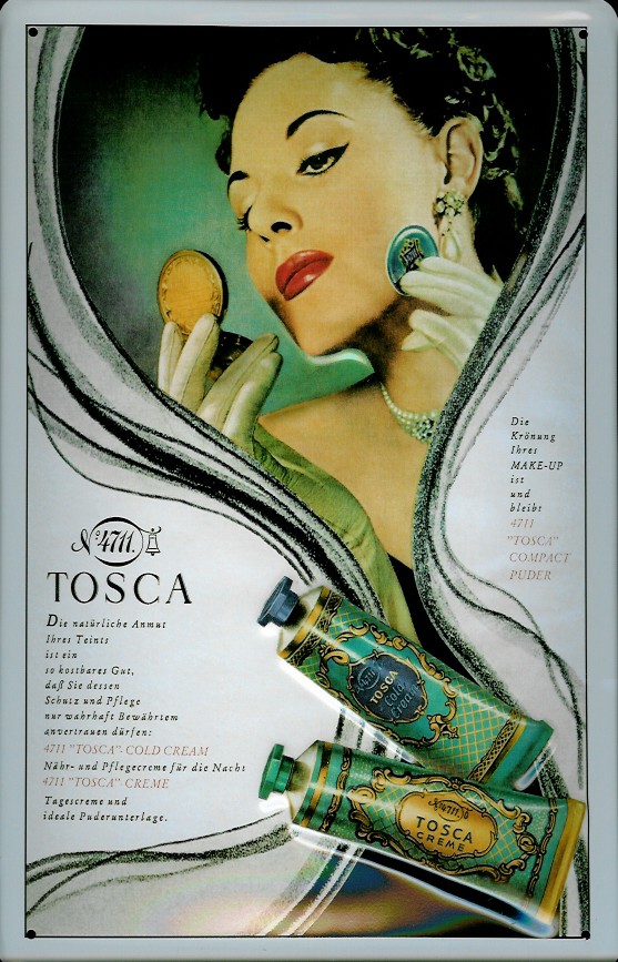 Blechschild 4711 Tosca (2) Tuben kölnisch Wasser Parfum Schild Werbeschild Nostalgieschild