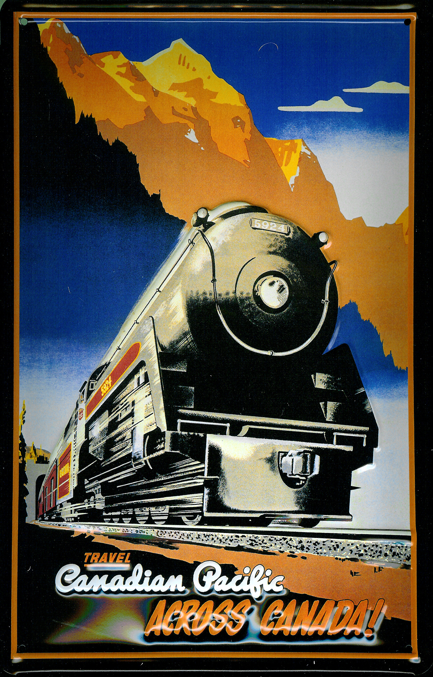 Blechschild Nostalgieschild Canadian Pacific Across Canada Eisenbahn