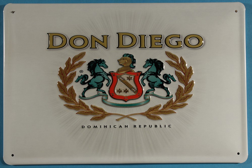 Blechschild Nostalgieschild Don Diego Zigarren Dominikanische Republik Tabakwerbung retro Schild