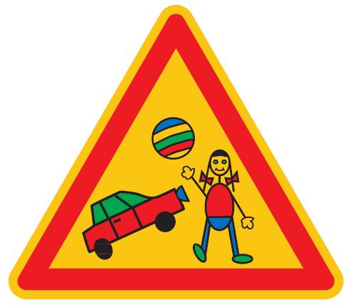 as530_53 Aluminium Parkplatzschild Spielstraße Kinder glatte Oberfläche 600  mm  2 mm Alublech