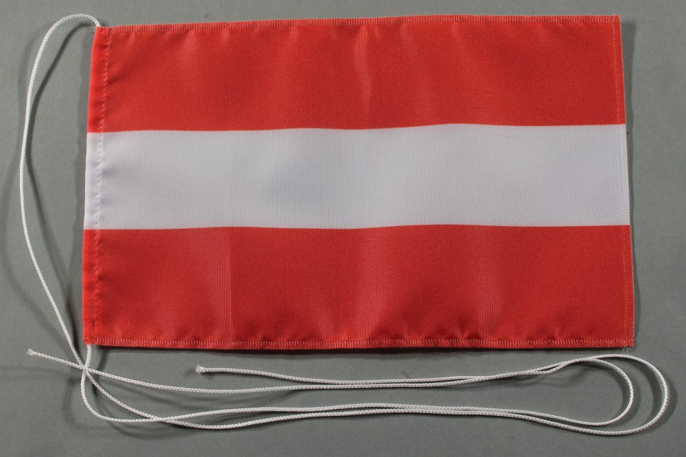 Tischflagge Oesterreich Austria Österreich 25x15 cm optional mit Holz- oder Chromständer Tischfahne