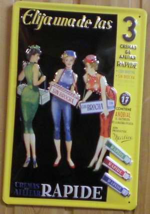 AA-884 Blechschild Nostalgieschild :  Elijas uno de las rapide