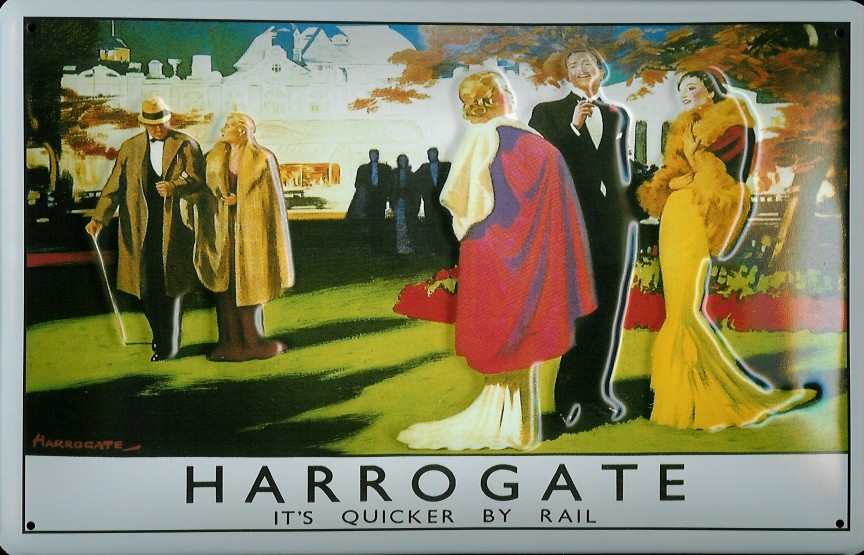 Blechschild Nostalgieschild Harrogate Railway Station London