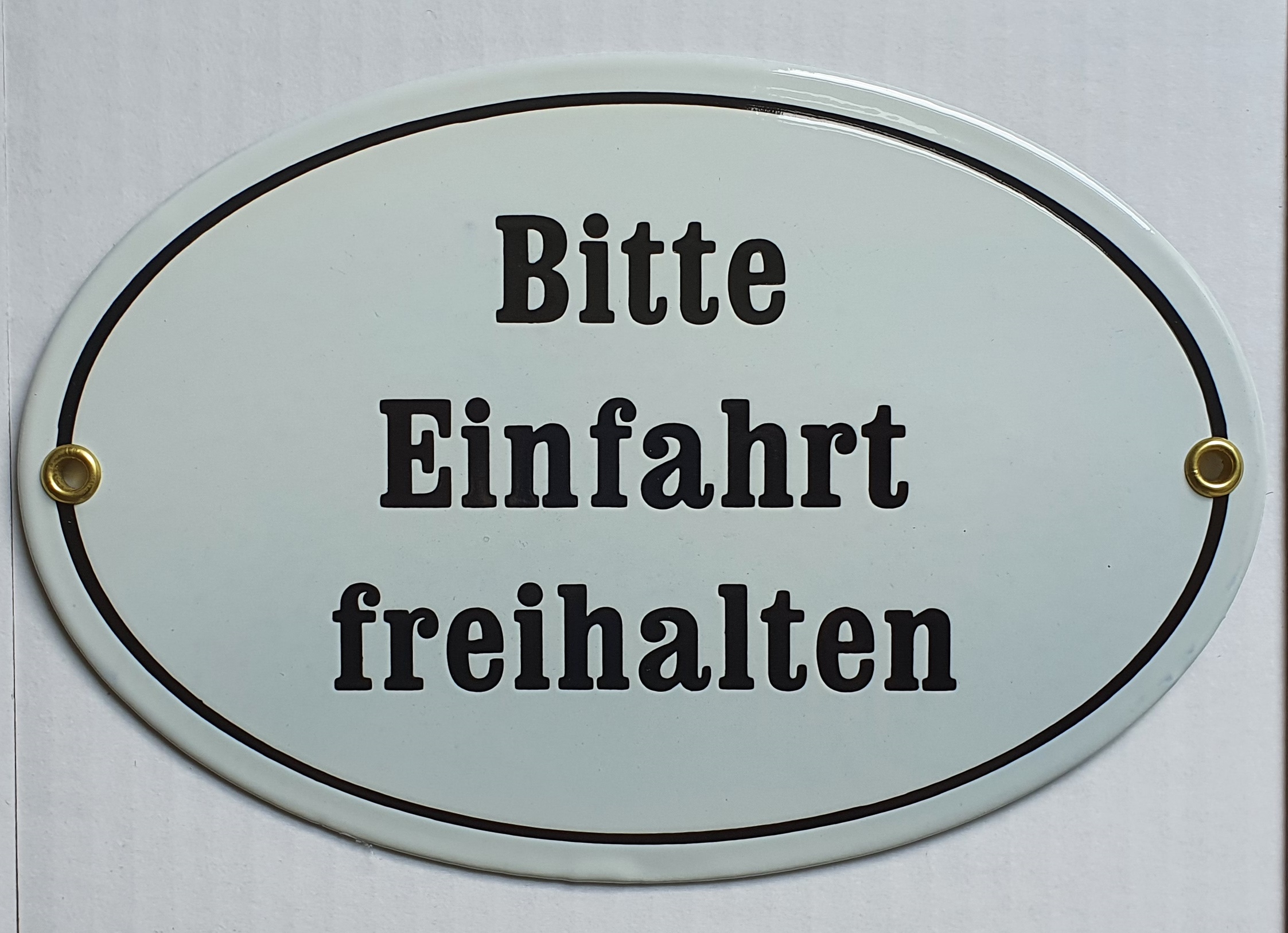 Verkehrsschild Bitte Einfahrt freihalten wetterfest & langlebig aus Emaille 20x13,5 cm