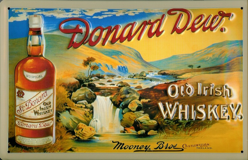 Blechschild Donard Dew Old Irish Whiskey retro Schild Kneipenschild