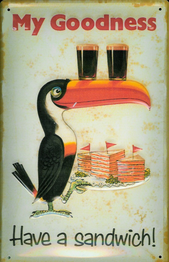 G857-Have-a-Sandwich Blechschild Guinness Bier Have a Sandwich! Toucan Schild nostalgisches Werbeschild Tukan