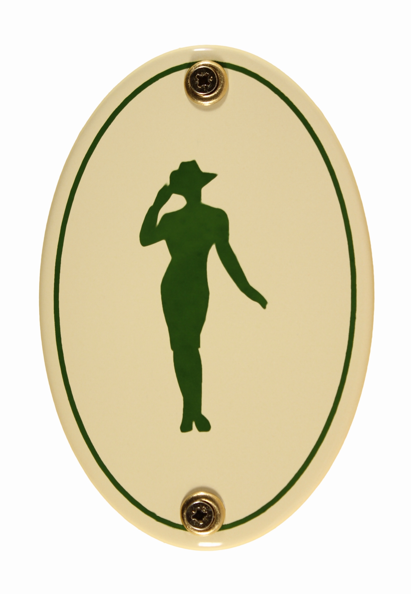 Emaille Türschild Piktogramm Damen WC Toilette Schild Kloschild