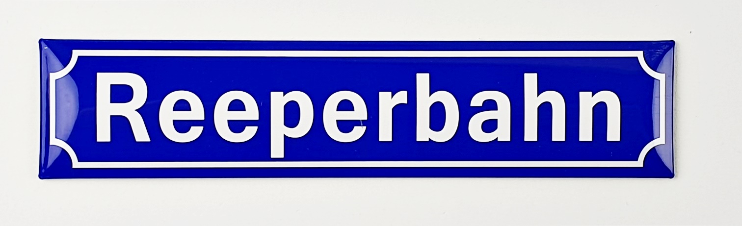 Magnet Straßenschild Reeperbahn Hamburg Souvenir Mitbringsel Geschenk Deko