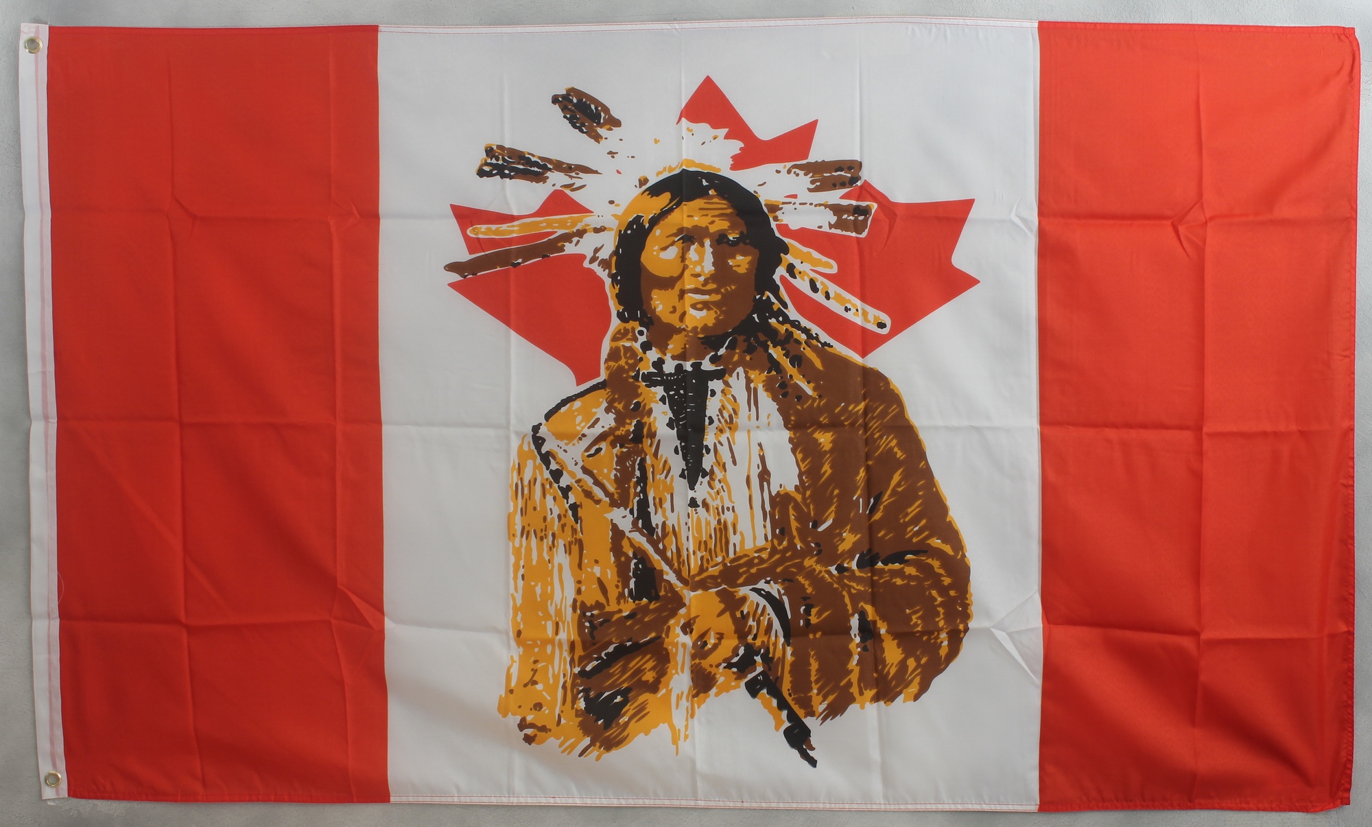 Flagge Fahne : Kanada mit Indianer