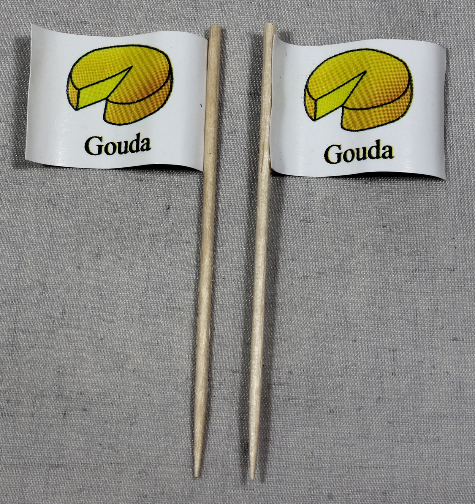 deko-picker-gouda-kaese Party-Picker Flagge Gouda Käse Papierfähnchen in Spitzenqualität 50 Stück Beutel