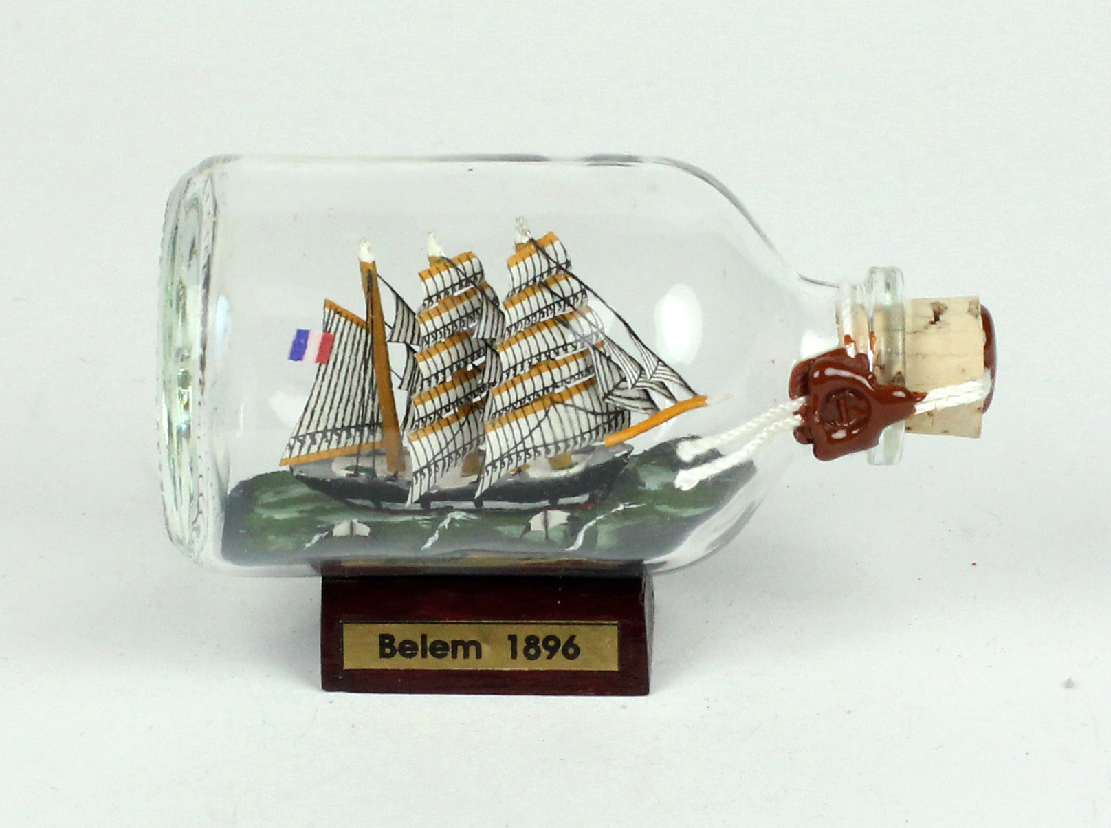 Belem Mini Buddelschiff 50 ml ca. 7,2 x 4,5 cm Flaschenschiff