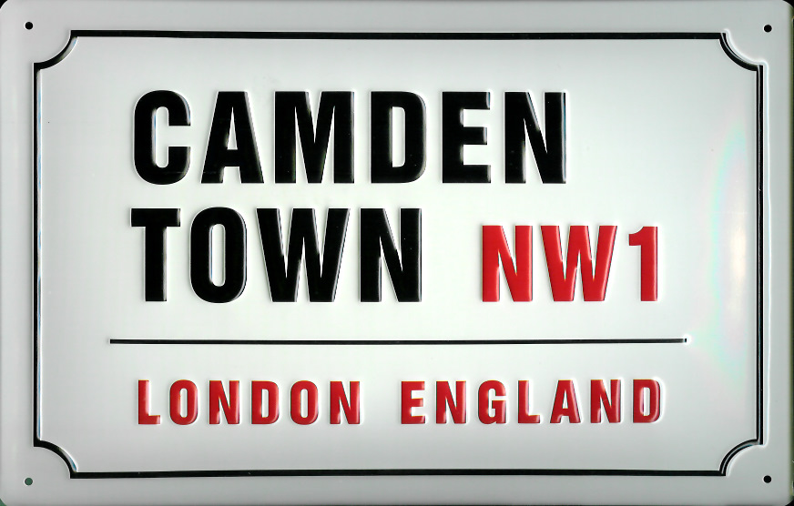 Blechschild Camden Town London Strassenschild Blech Schild Souvenir Andenken