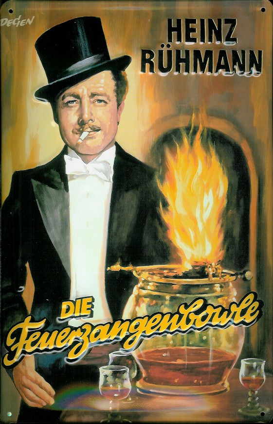 Blechschild Heinz Rühmann Feuerzangenbowle Filmplakat Schild Nostalgieschild