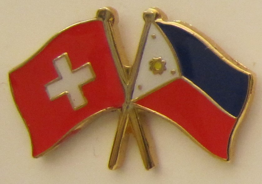 Schweiz / Philippinen Freundschafts Pin Anstecker Flagge Schweizerfahne Fahne Nationalflagge